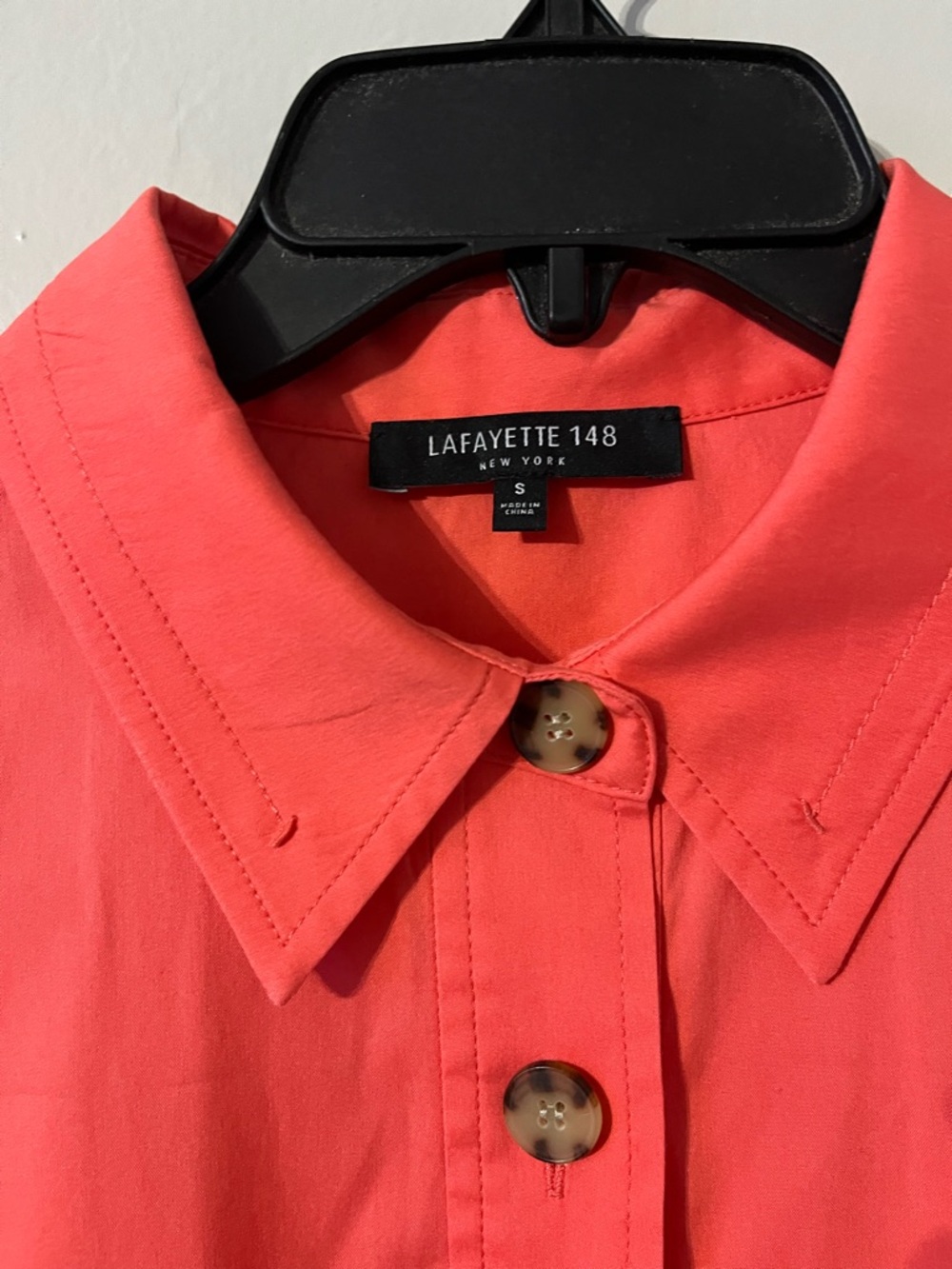 Lafayette 148 Nee York orange shirt dress women's size S- Flawed - Picture 3 of 5